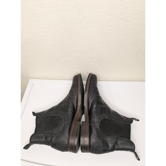 Frye Sawyer Chelsea 80820 Mens Black Leather Slip On Chelsea Boots Size 8 - Picture 7 of 10